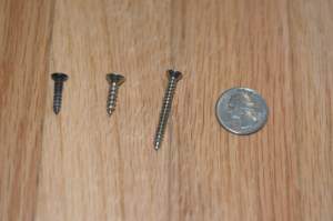 short strike plate and hinge screws