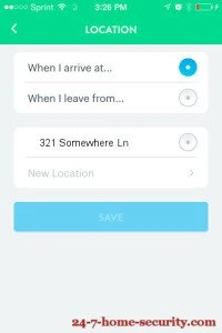 Adding location based automation in the Wink app