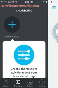creating a Shortcut in the Wink hub app