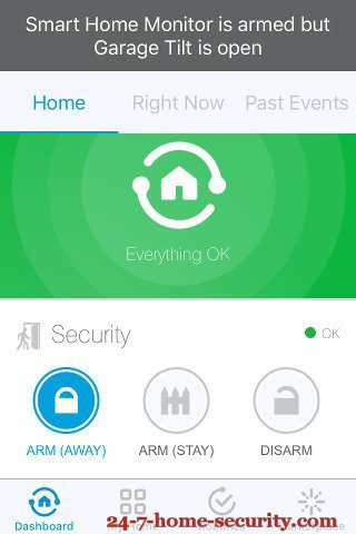 SmartThings Dashboard with modes