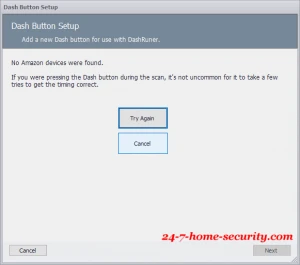 amazon dash button setup step 2 fail