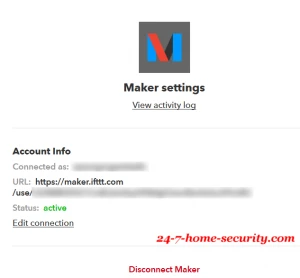 ifttt maker channel setup